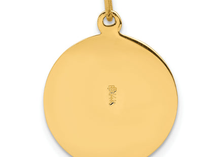 14k Saint Patrick Medal Charm, 23 x 15mm