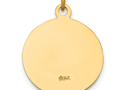 14k Saint Gerard Medal Charm, 19.5 x 14.5mm