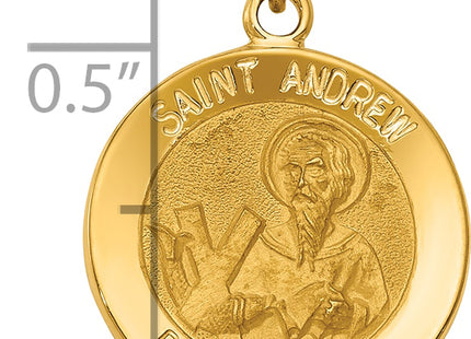 14k Saint Andrew Medal Charm, 20.2 x 15mm