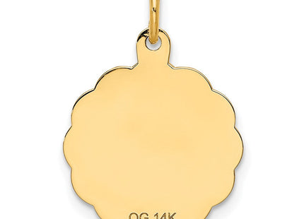 14K gold charm, another view