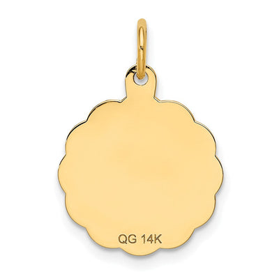 14K Saint Andrew Medal Charm, 20.2 x 15mm