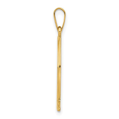 14K Ichthus Fish Charm, 26 x 9mm