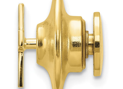14K gold cross tie tacs / tie bar, alternate view