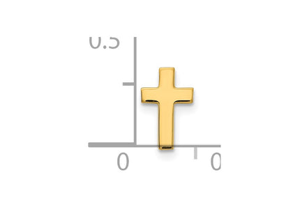 14K gold cross tie tacs / tie bar, another view