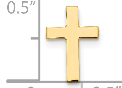 14k Polished Cross Tie Tac, 12 x 9mm