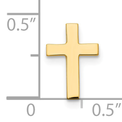 14K Polished Cross Tie Tac, 12 x 9mm