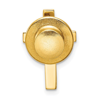 14K Polished Cross Tie Tac, 18 x 12mm