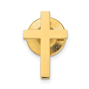 14k Polished Cross Tie Tac (Style XR462)
