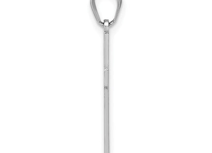 14K white gold cross charm, alternate view