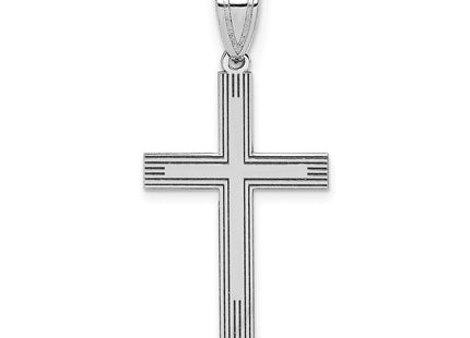 14K white gold cross charm
