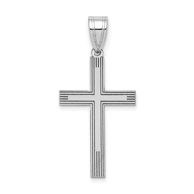 14K white gold cross charm