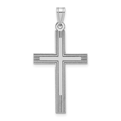 14K white gold cross charm
