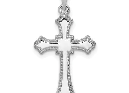 14K white gold cross charm