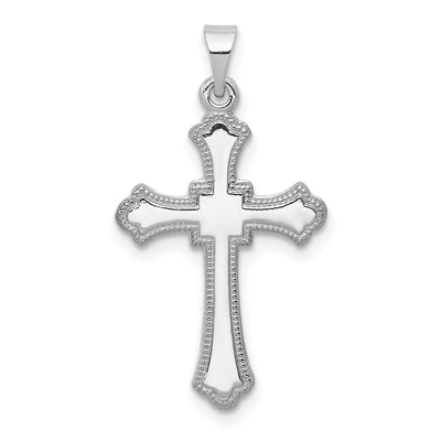 14K white gold cross charm