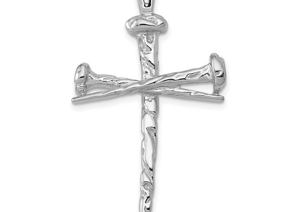 14K white gold cross charm