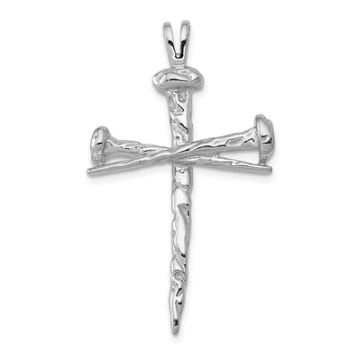 14K white gold cross charm