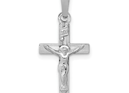 14K white gold crucifix charm