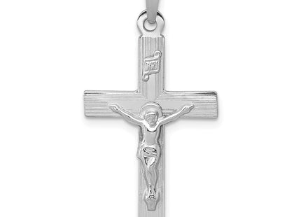 14K white gold crucifix charm