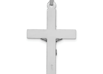 14k White Gold Inri Crucifix Charm, 37 x 20mm