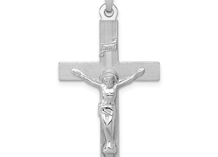 14K white gold crucifix charm