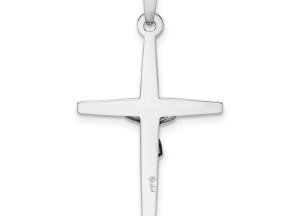 14k White Gold Inri Crucifix Charm, 34 x 19mm