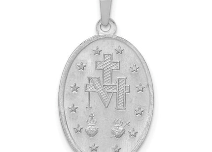 14k White Gold Miraculous Medal (Style XR515)