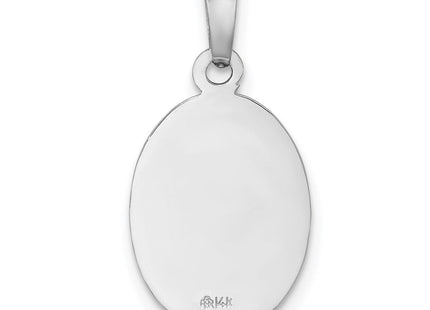 14k White Gold Saint Christopher Medal Charm (Style XR519)