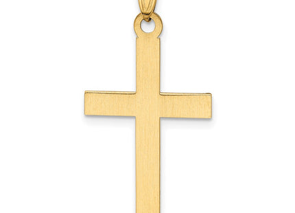 14K gold cross charm, further view