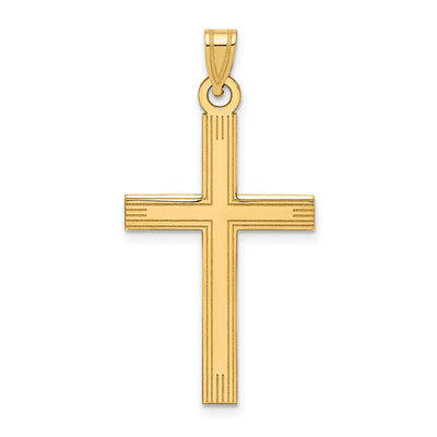 14K gold cross charm