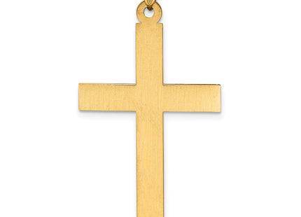 14K gold cross charm, further view