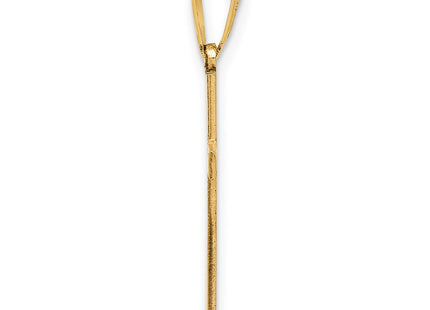 14K gold cross charm, alternate view