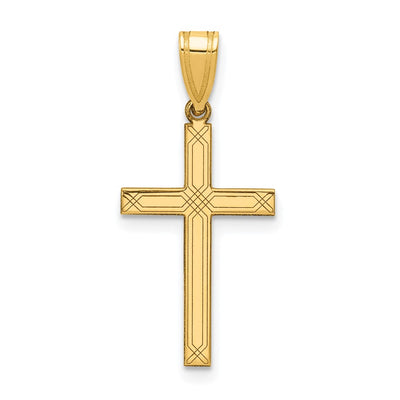 14K gold cross charm