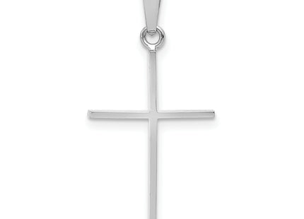 14k White Gold Cross Charm, 30 x 14mm
