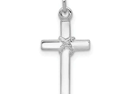 14K white gold cross charm