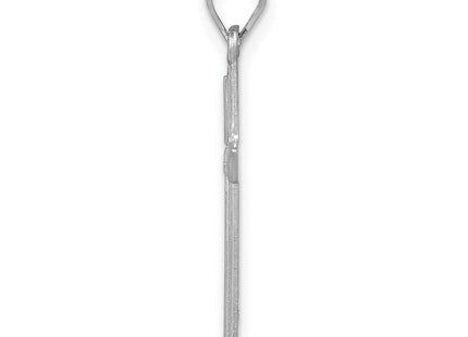 14k White Gold Hollow Cross Pendant (Style XR560)