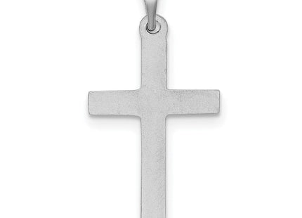 14k White Gold Hollow Cross Pendant (Style XR560)