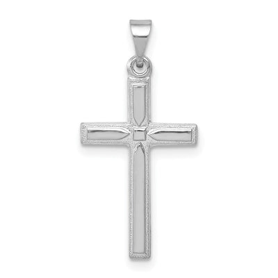 14K white gold cross pendant