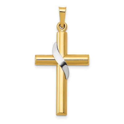 14K gold cross charm
