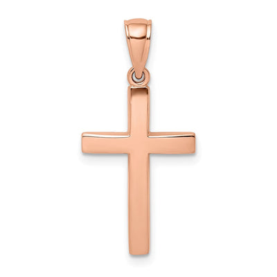 14K white gold cross charm