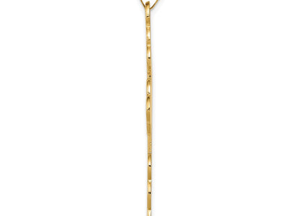 14K gold cross pendant, alternate view