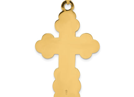 14K gold cross pendant, further view