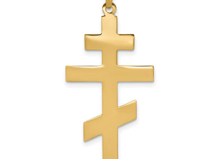 14K gold cross pendant, further view