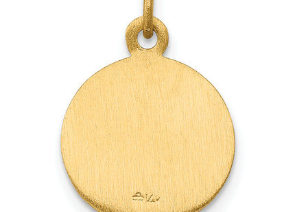 14k Saint George Medal Charm, 17.5 x 12.75mm