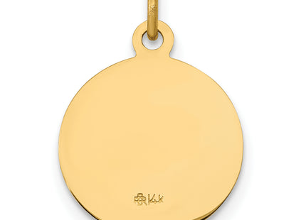14k Saint John Medal Charm, 17.8 x 12.5mm