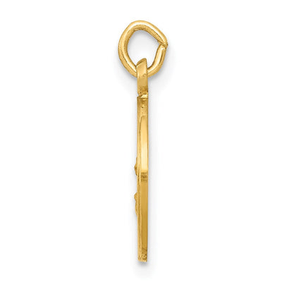 14K Saint Roch Medal Charm, 19 x 12mm
