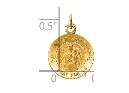 14k Our Lady of Mt. Carmel Medal Charm (Style XR651)