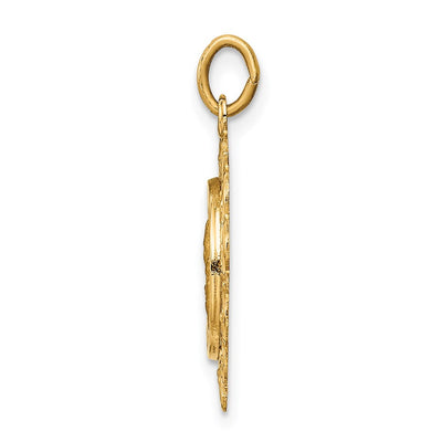 14K Matka Boska Medal Charm, 23.5 x 18.5mm