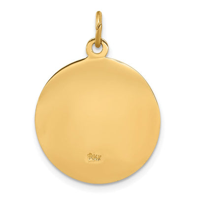 14K Our Lady of Fatima Medal Pendant, 26.5 x 19.25mm