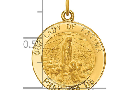 14k Our Lady of Fatima Medal Pendant (Style XR666)
