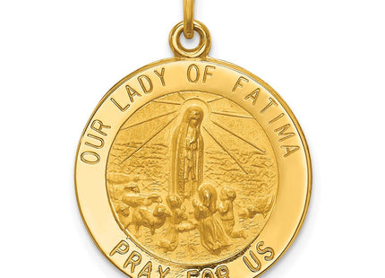 14k Our Lady of Fatima Medal Pendant (Style XR666)